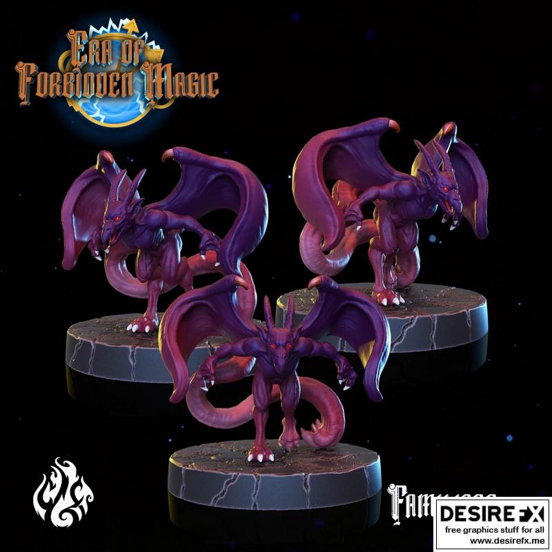 禁魔时代魔法伙伴——3D打印模型|Crippled God Foundry – Era of Forbidden Magic – Magical Familiar Companion Imp – 3D Print Model STL