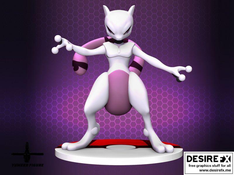 宝可梦Mewtwo 3D打印模型|Mewtwo figure 3D print model