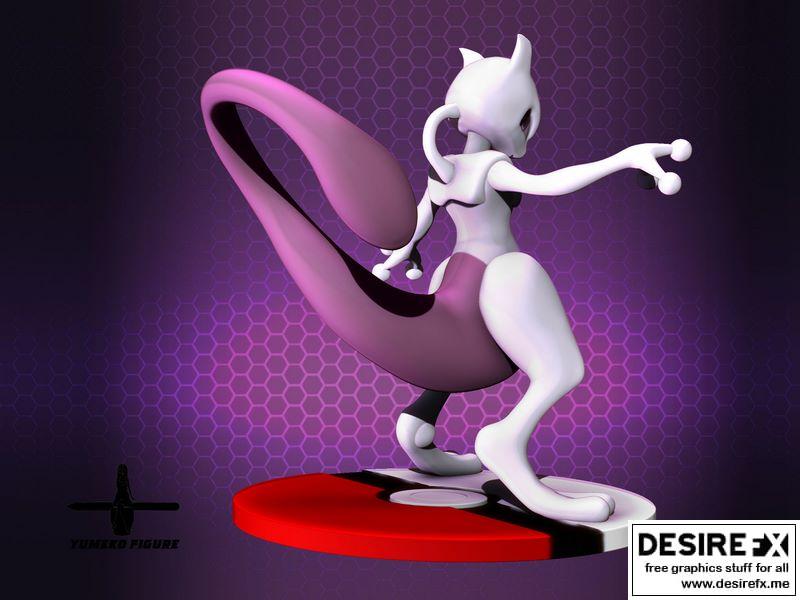 宝可梦Mewtwo 3D打印模型|Mewtwo figure 3D print model