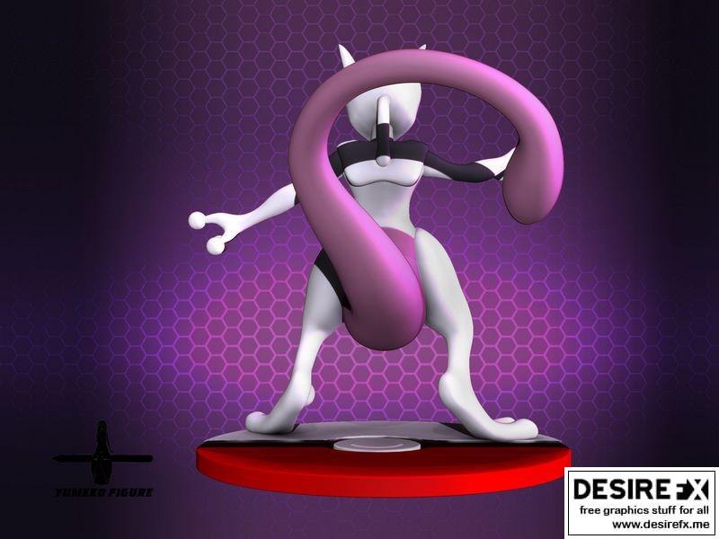 宝可梦Mewtwo 3D打印模型|Mewtwo figure 3D print model
