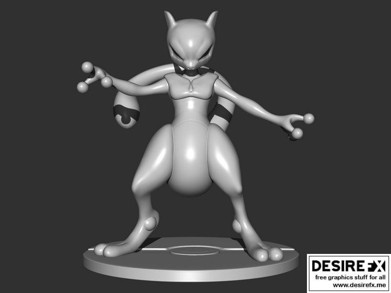 宝可梦Mewtwo 3D打印模型|Mewtwo figure 3D print model