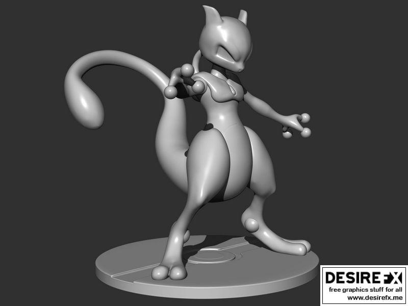 宝可梦Mewtwo 3D打印模型|Mewtwo figure 3D print model