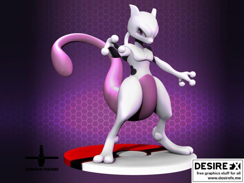 宝可梦Mewtwo 3D打印模型|Mewtwo figure 3D print model