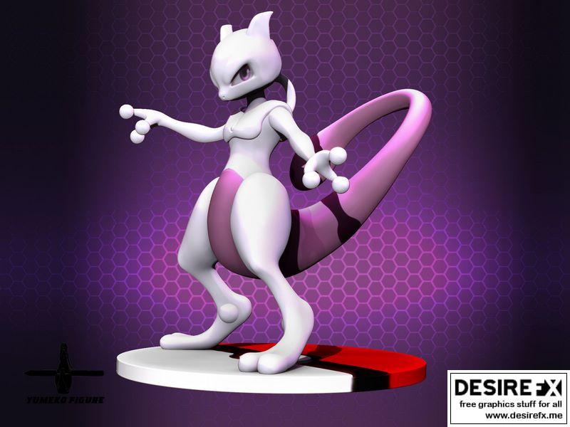 宝可梦Mewtwo 3D打印模型|Mewtwo figure 3D print model