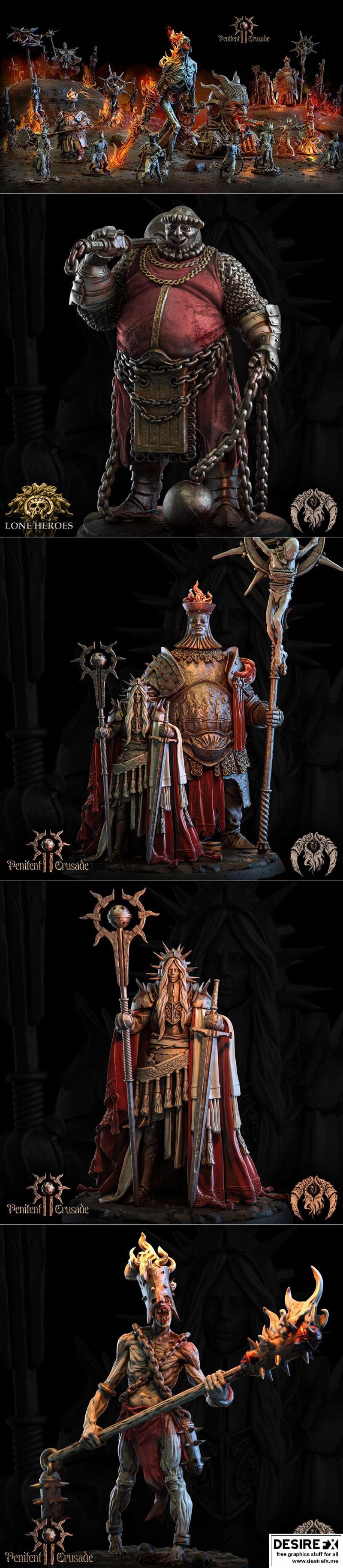 最佳生物迷你模型——圣战者篇二 2022年12月 3D打印模型 STL|Bestiarum Miniatures – Penitent Crusade Part II December 2022 – 3D Print Model STL