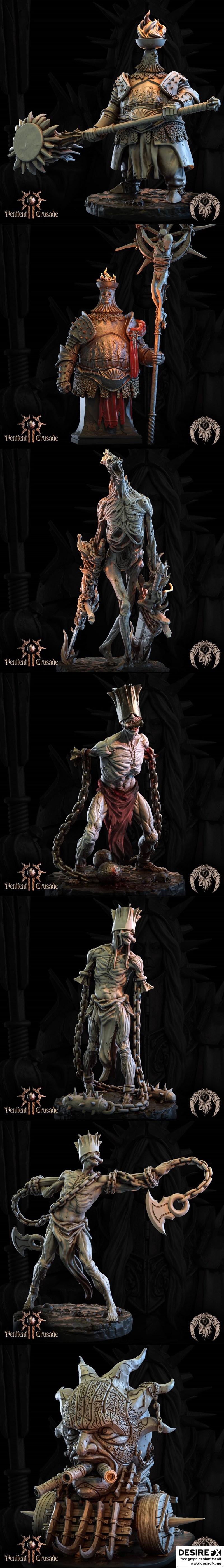 最佳生物迷你模型——圣战者篇二 2022年12月 3D打印模型 STL|Bestiarum Miniatures – Penitent Crusade Part II December 2022 – 3D Print Model STL