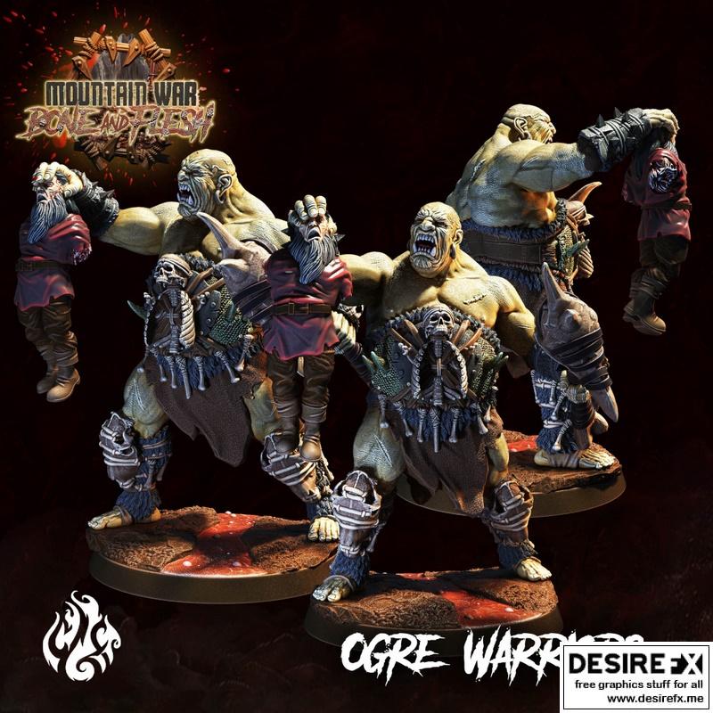 山地战争·骨与血·巨魔战士3D打印模型|Crippled God Foundry – Mountain War – Bone and Flesh – Ogre Warrior 1 – 3D Print Model STL