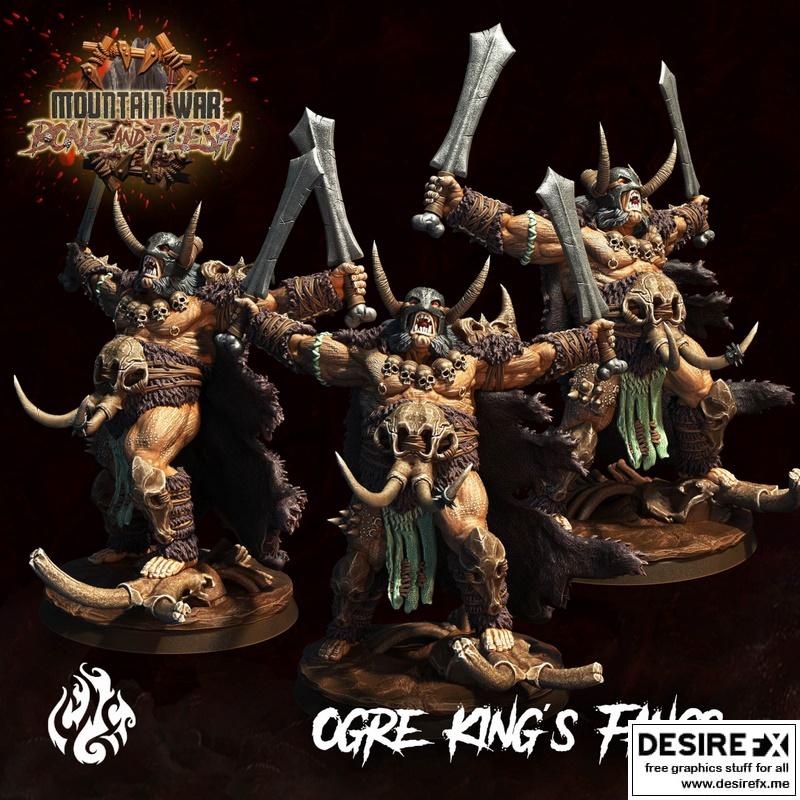 山地战争·骨与血·巨兽王牙 3D打印模型|Crippled God Foundry – Mountain War – Bone and Flesh – Ogre Kings Fang 2 – 3D Print Model STL