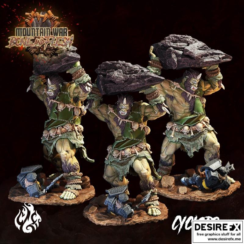 山之战·骨肉之躯· Cyclop 1 3D打印模型|Crippled God Foundry – Mountain War – Bone and Flesh – Cyclop 1 – 3D Print Model STL