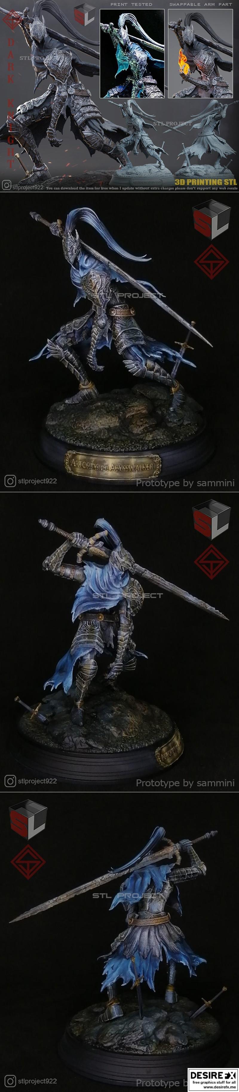 Artorias暗黑骑士 3D打印模型|Artorias Dark Knight – 3D Print Model STL