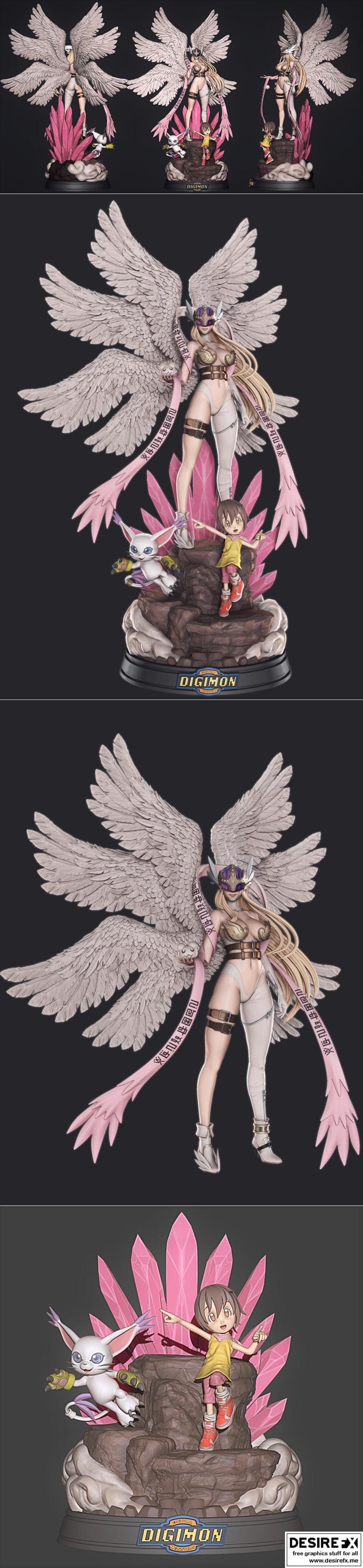 Digimon 3D打印模型|Angewomon – Digimon – 3D Print Model STL