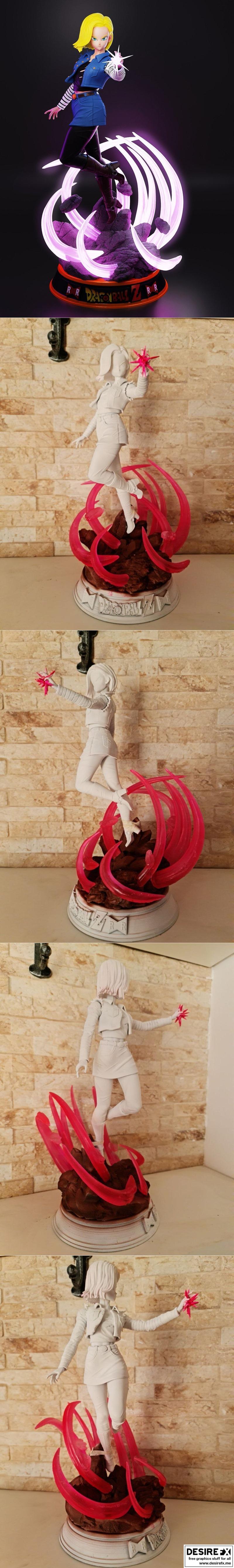 Android 18 3D打印模型 STL|Android 18 – 3D Print Model STL