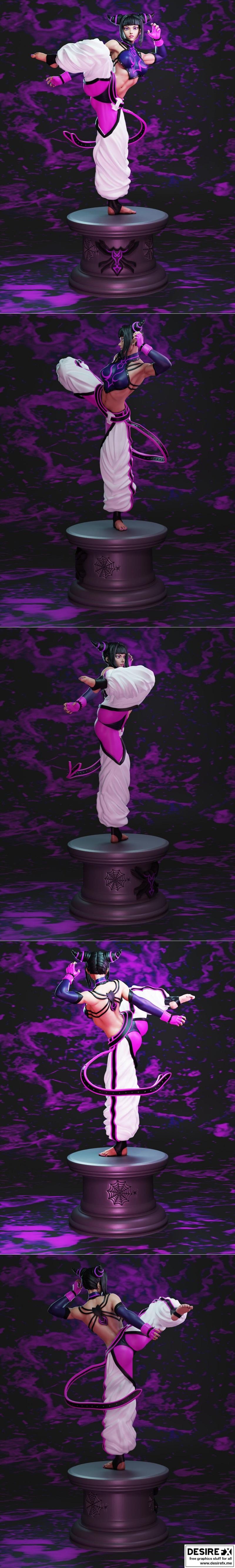 街霸 Juri 模型 3D打印文件|Juri Han (Street Fighter) – 3D Print Model STL