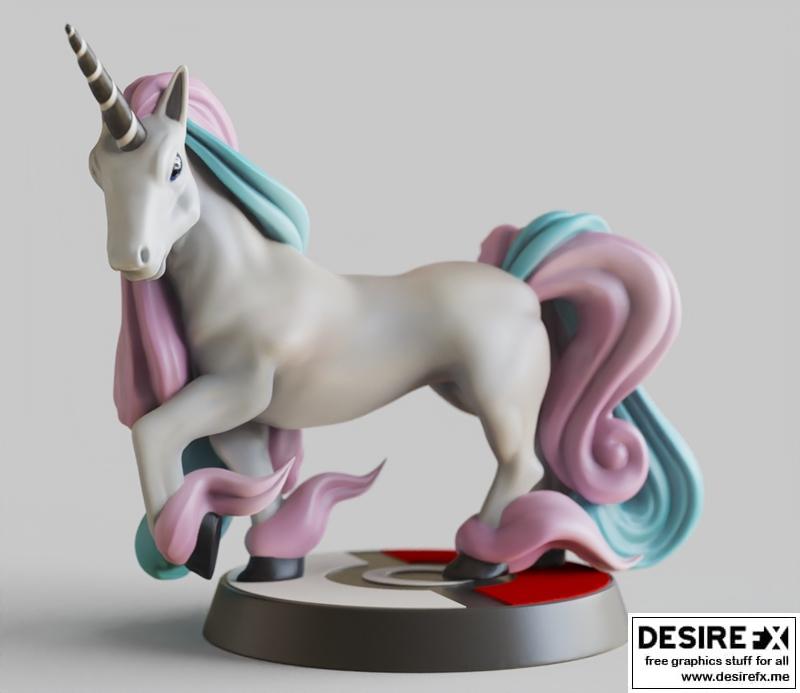 伽勒加迅疾马 3D打印模型|Galarian Rapidash – Pokemon – 3D Print Model STL