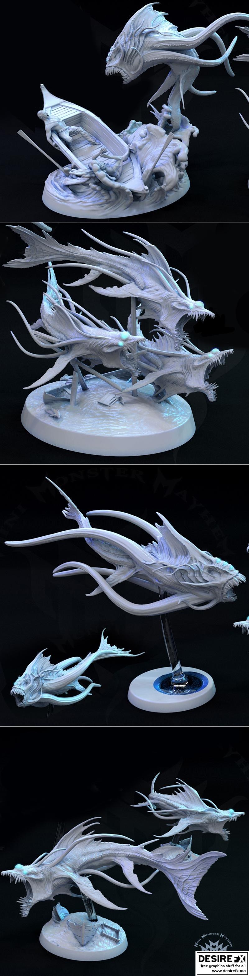 迷你怪物乱斗——阿博莱斯 3D打印模型|Mini Monster Mayhem – Aboleth 1-2 – 3D Print Model STL