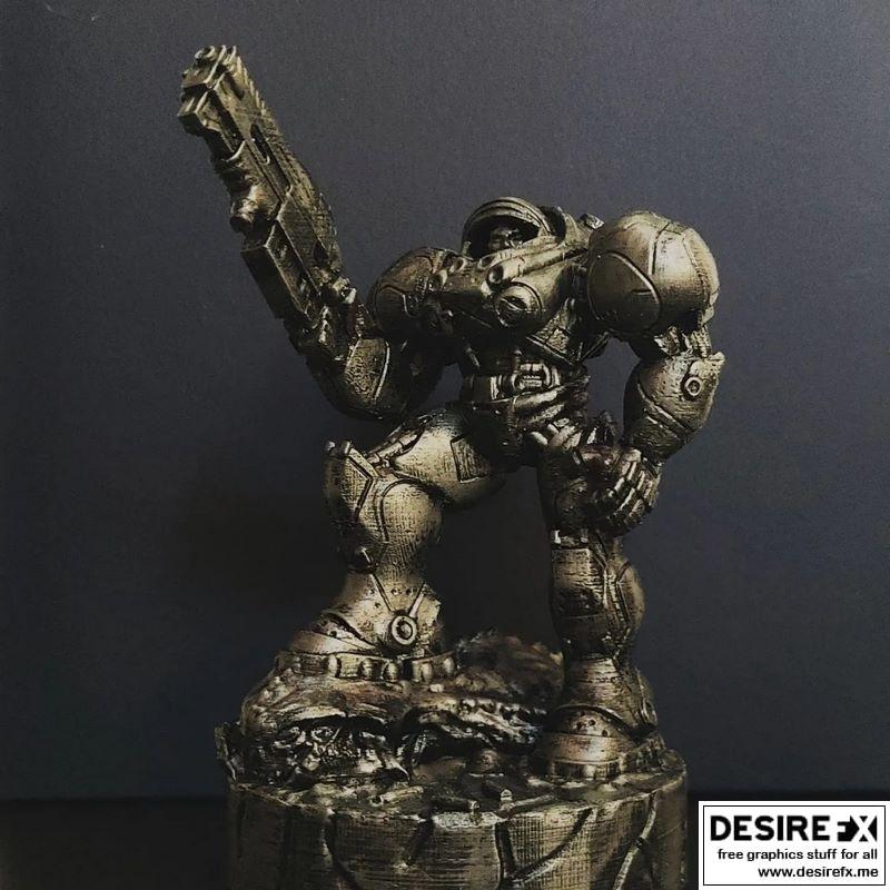 星际争霸2 帝国海军 3D打印模型|Starcraft 2 marine 3D print model