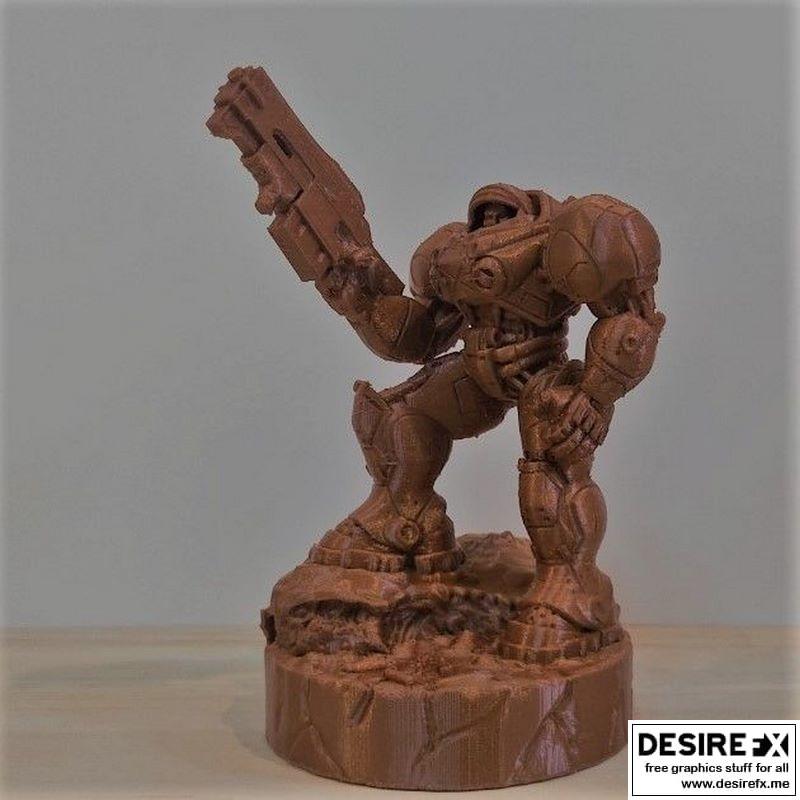星际争霸2 帝国海军 3D打印模型|Starcraft 2 marine 3D print model