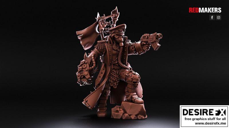 叛逆死亡军团——异端三联模型|Renegade Death Division – Commissar – Heretics 3D print model