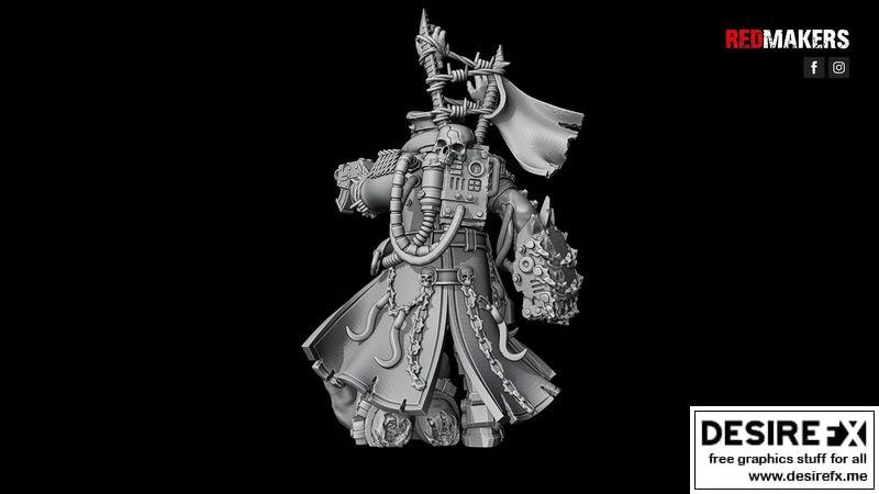 叛逆死亡军团——异端三联模型|Renegade Death Division – Commissar – Heretics 3D print model