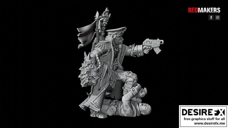 叛逆死亡军团——异端三联模型|Renegade Death Division – Commissar – Heretics 3D print model