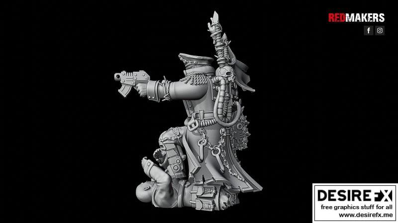 叛逆死亡军团——异端三联模型|Renegade Death Division – Commissar – Heretics 3D print model