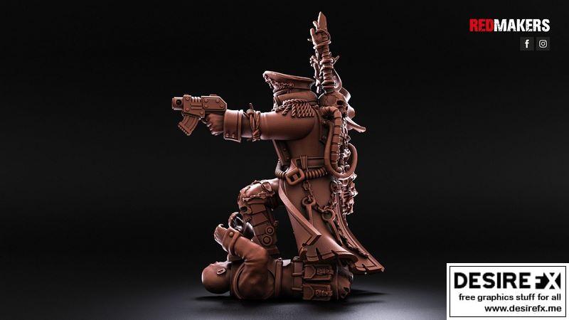 叛逆死亡军团——异端三联模型|Renegade Death Division – Commissar – Heretics 3D print model