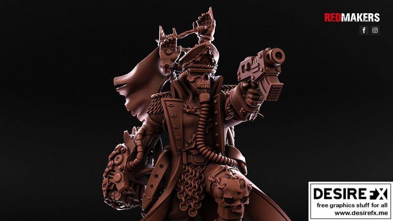 叛逆死亡军团——异端三联模型|Renegade Death Division – Commissar – Heretics 3D print model