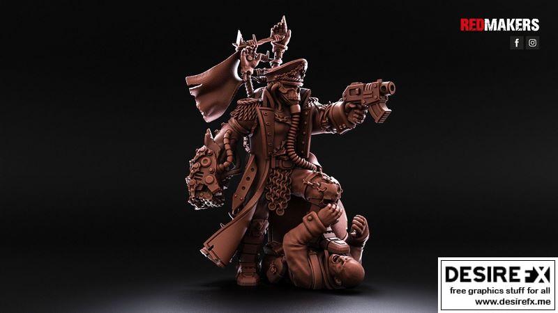 叛逆死亡军团——异端三联模型|Renegade Death Division – Commissar – Heretics 3D print model