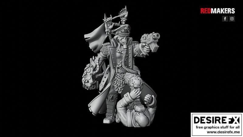 叛逆死亡军团——异端三联模型|Renegade Death Division – Commissar – Heretics 3D print model