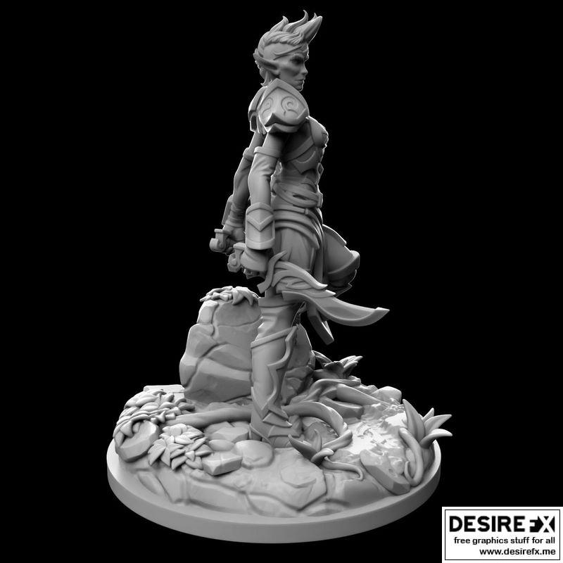 精灵战士 3D打印模型|Elf Warrior 3D print model