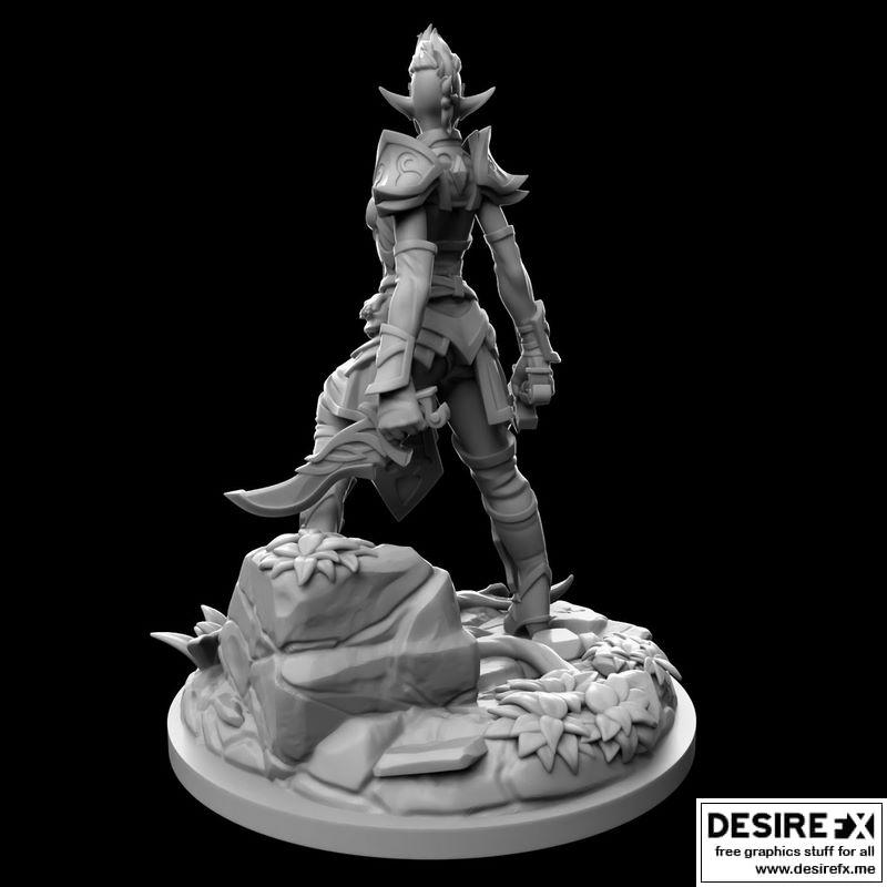 精灵战士 3D打印模型|Elf Warrior 3D print model