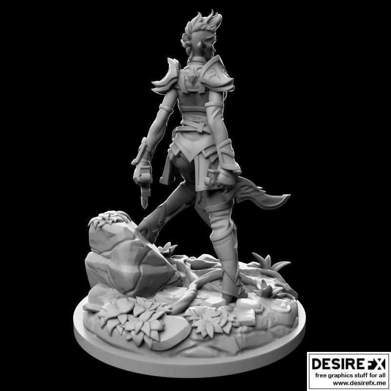 精灵战士 3D打印模型|Elf Warrior 3D print model