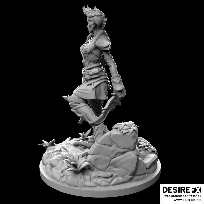 精灵战士 3D打印模型|Elf Warrior 3D print model