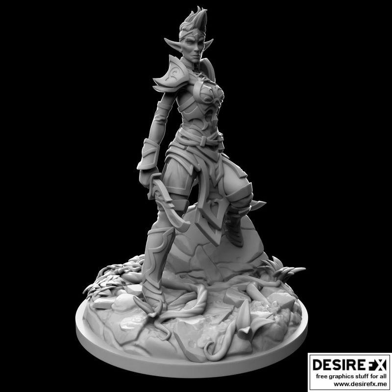 精灵战士 3D打印模型|Elf Warrior 3D print model
