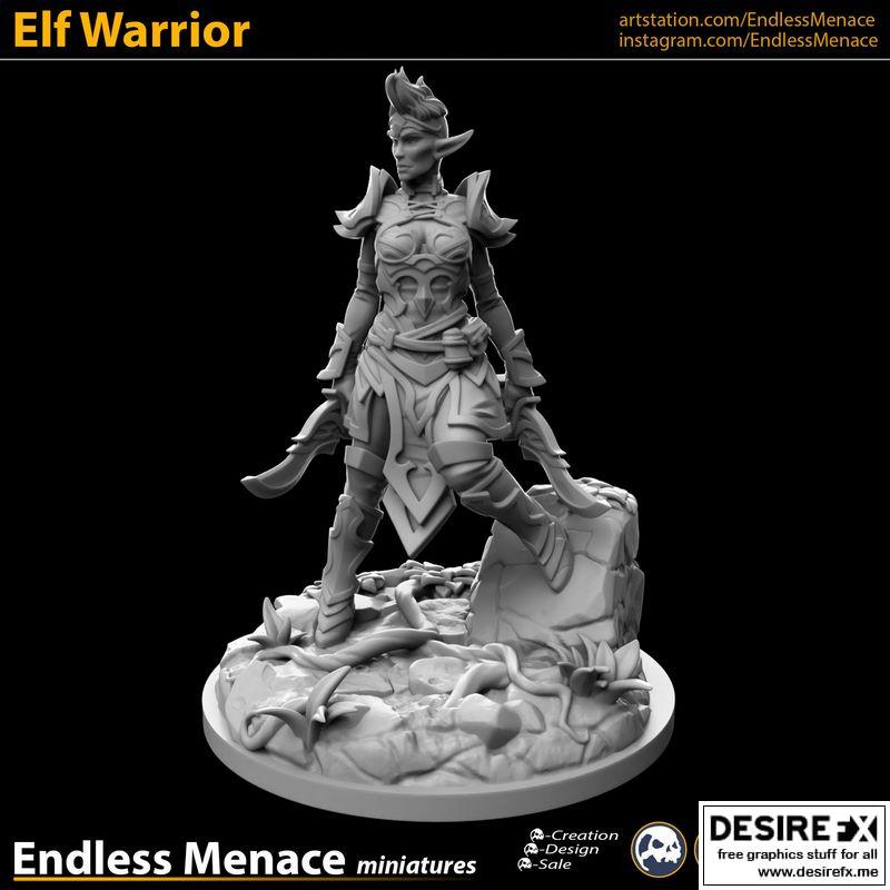 精灵战士 3D打印模型|Elf Warrior 3D print model