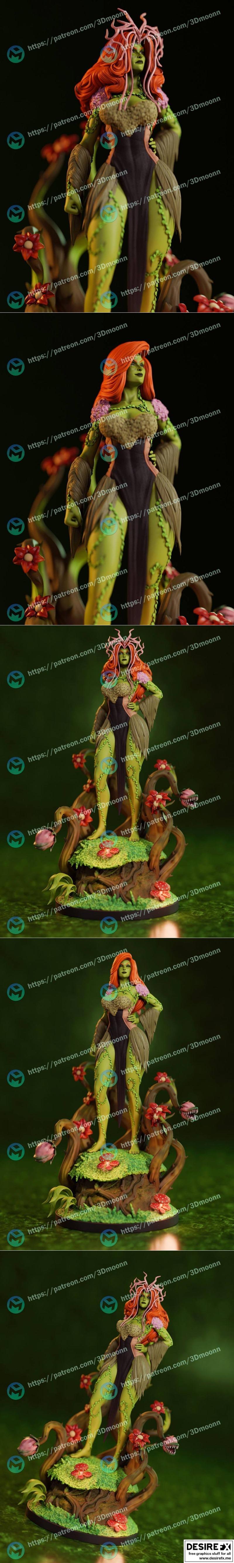 毒藤女 3D打印模型 STL|Poison Ivy – 3Dmoonn – 3D Print Model STL