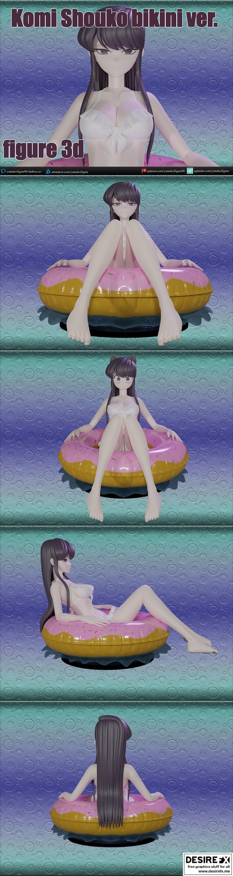 Komi Shouko 3D打印 bikini版角色模型|Komi Shouko bikini ver figure – 3D Print Model STL