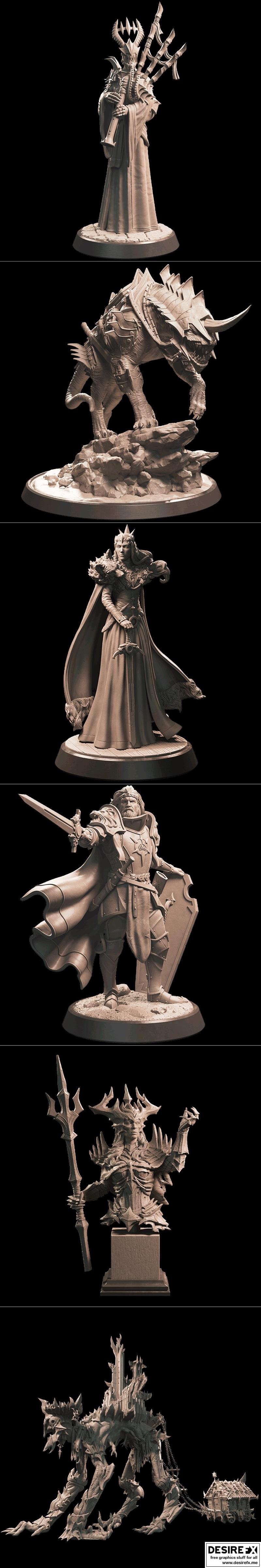 洛特工作室幻想系列：黑暗圣战 3D打印模型|Loot Studio Fantasy – Crusade of Darkness December 2022 – 3D Print Model STL