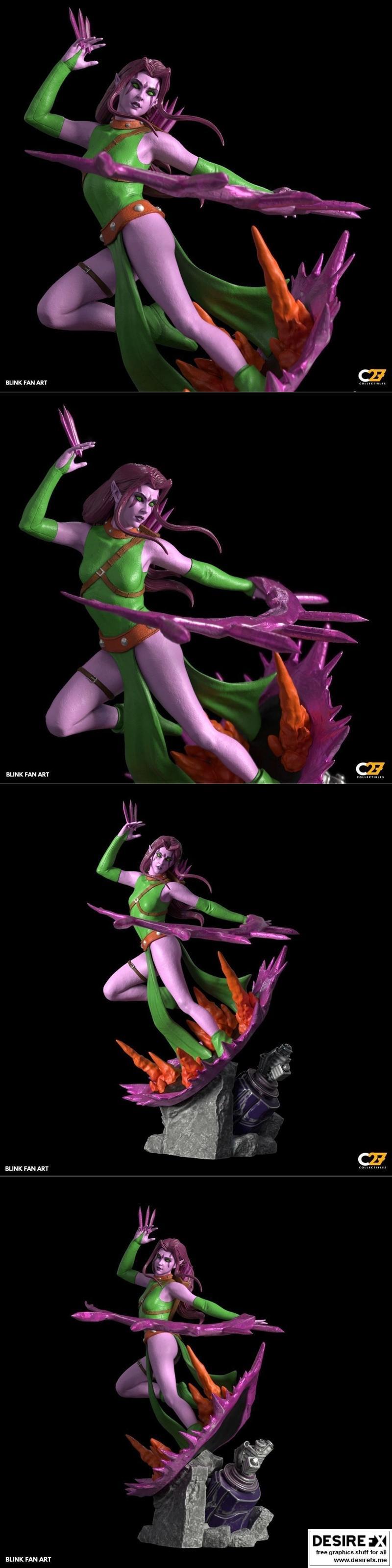 Blink 3D打印模型集——角色艺术复刻作品|Blink Fan Art – 3D Print Model STL