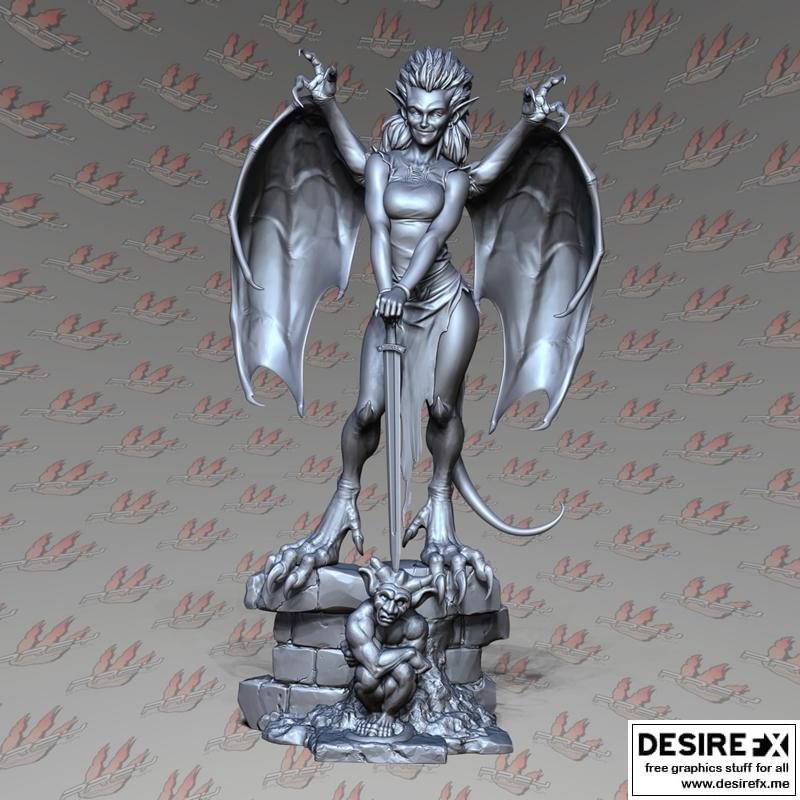 角斗士3D打印模型|Angela Gargoyle – 3D Print Model STL