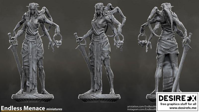 女神3D打印模型|Priestess 3D print model