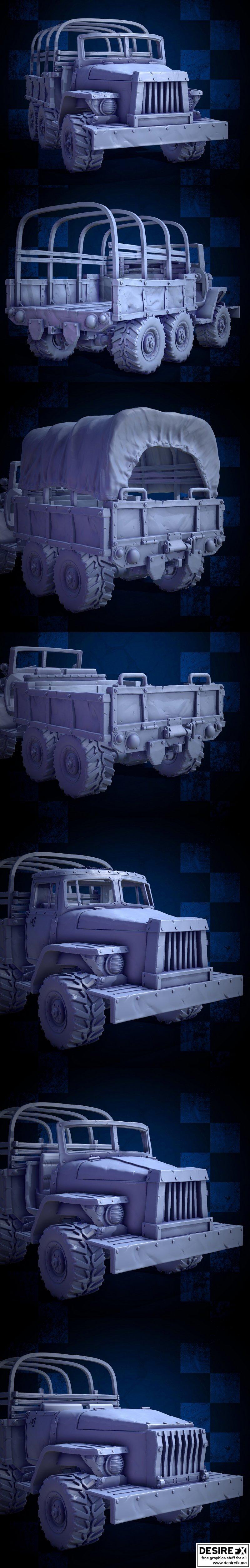 MrModulork卡车模型套件A|MrModulork’s Truck – Kit A – 3D Print Model STL