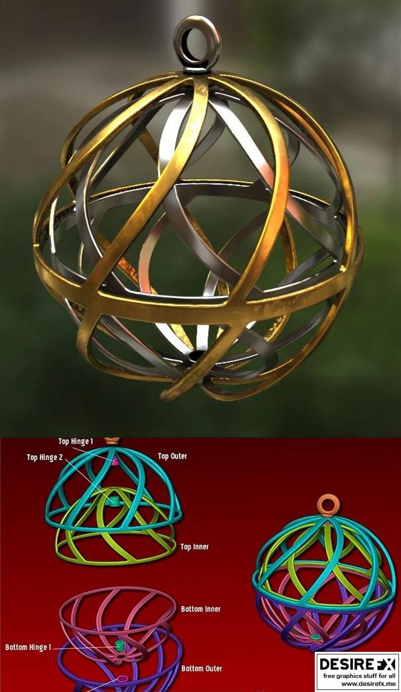 豪华圣诞挂饰 - 3D打印模型 STL|Deluxe Xmas Bauble – 3D Print Model STL