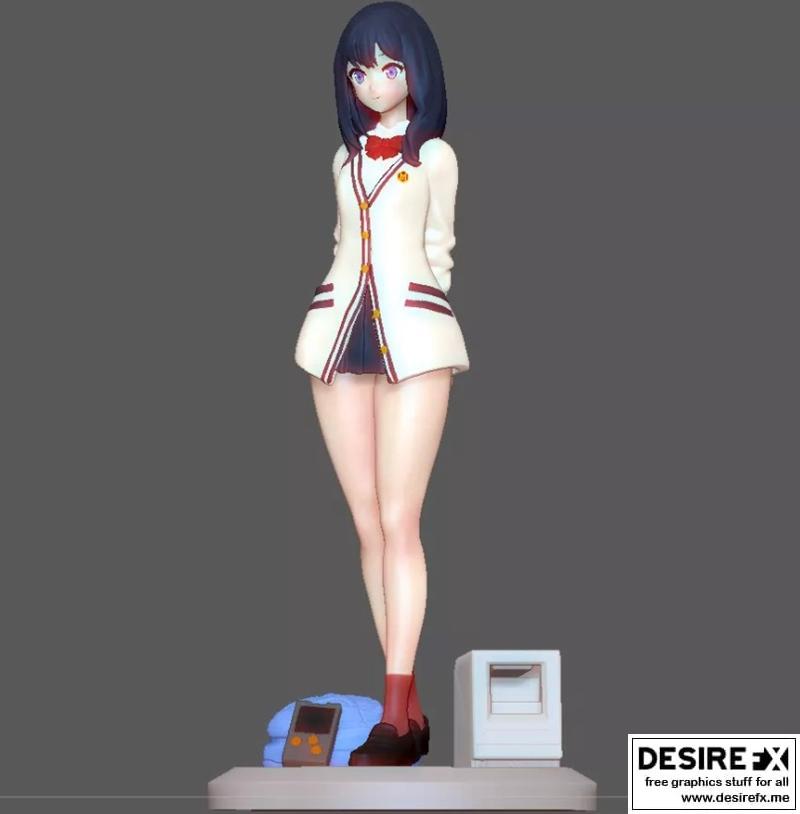 瑞卡·塔卡拉达 电网人 3D打印模型|Rikka Takarada Studen – Gridman – 3D Print Model STL