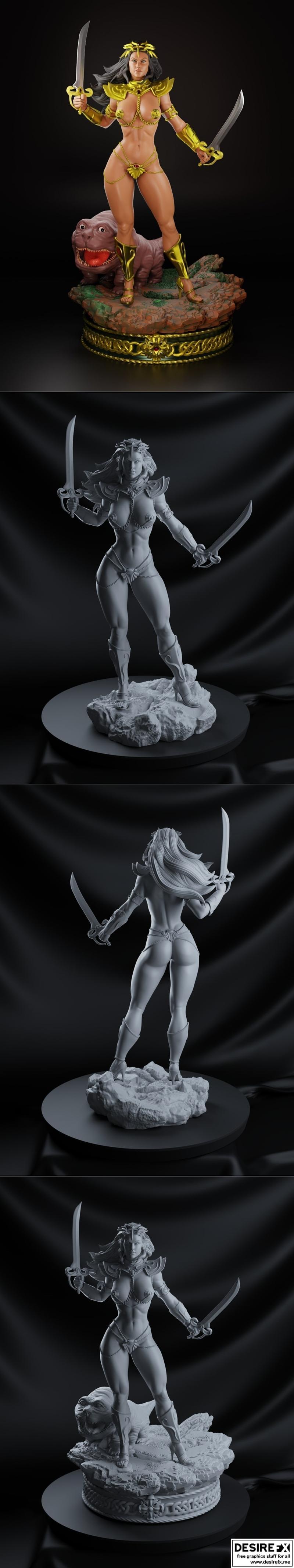 德佳·索里斯 3D打印模型|Dejah Thoris Version 2 – 3D Print Model STL