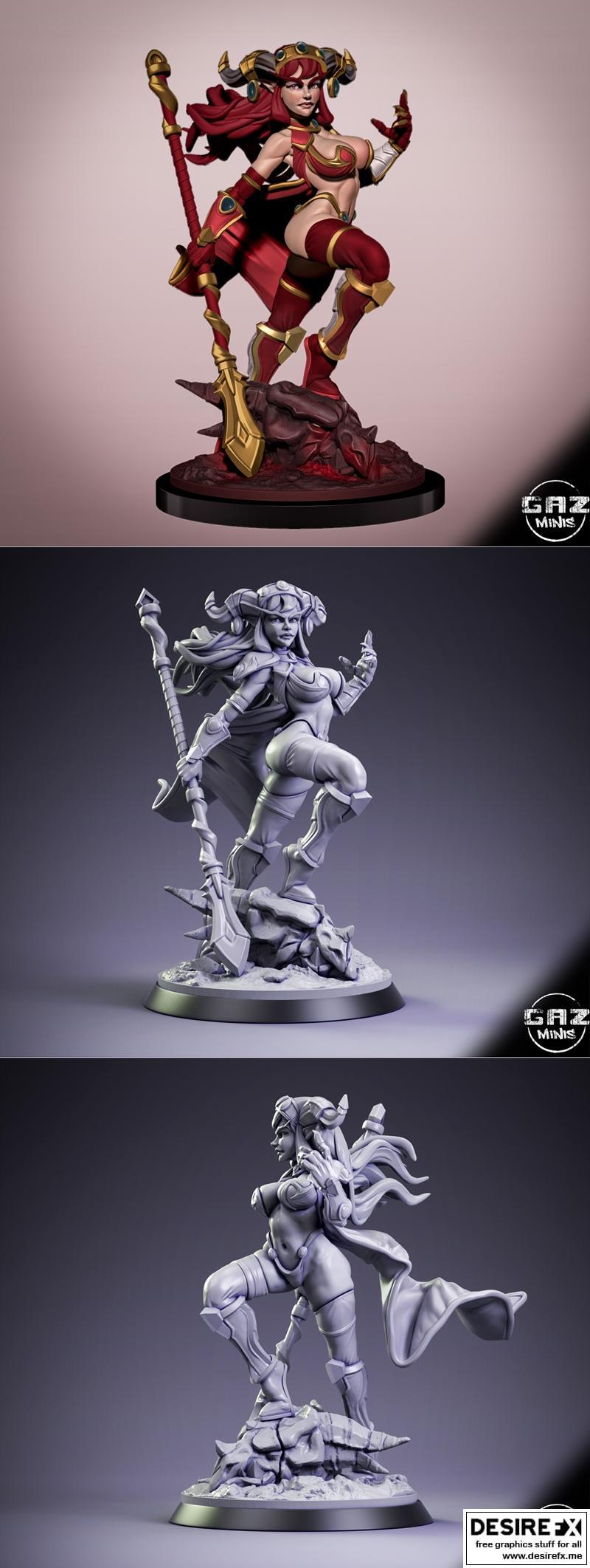 龙族女王艾克萨拉斯扎 3D打印模型|Dragon Queen Alexstrasza – 3D Print Model STL