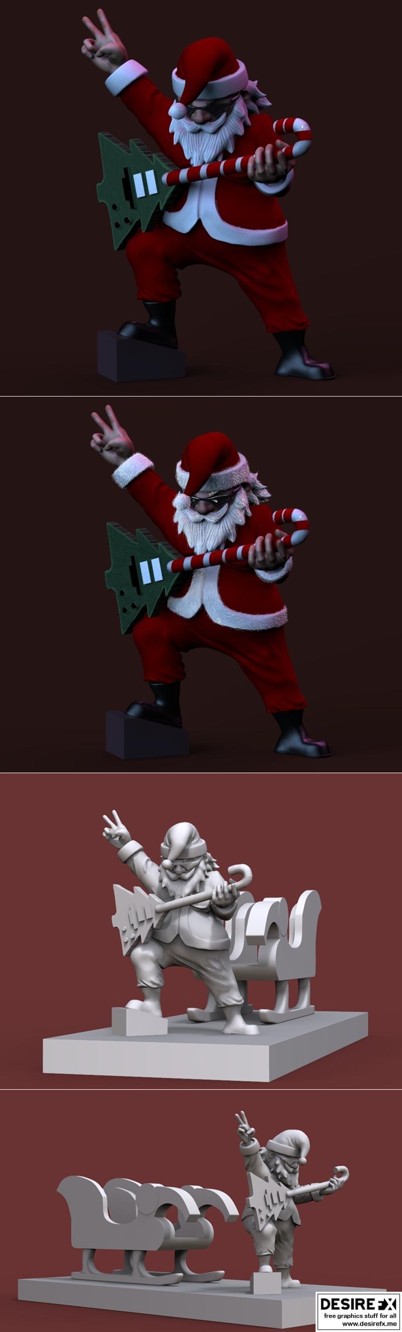 圣徒岩雕 - 3D打印模型|Santa Rockero – 3D Print Model STL