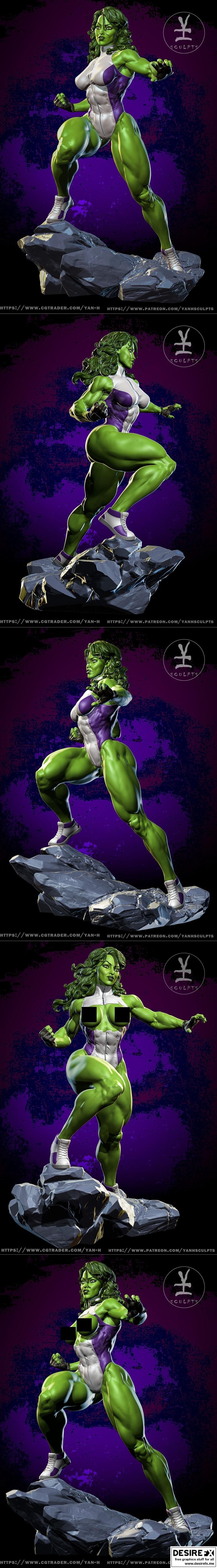 她 Hulk 3D打印模型|She Hulk – 3D Print Model STL
