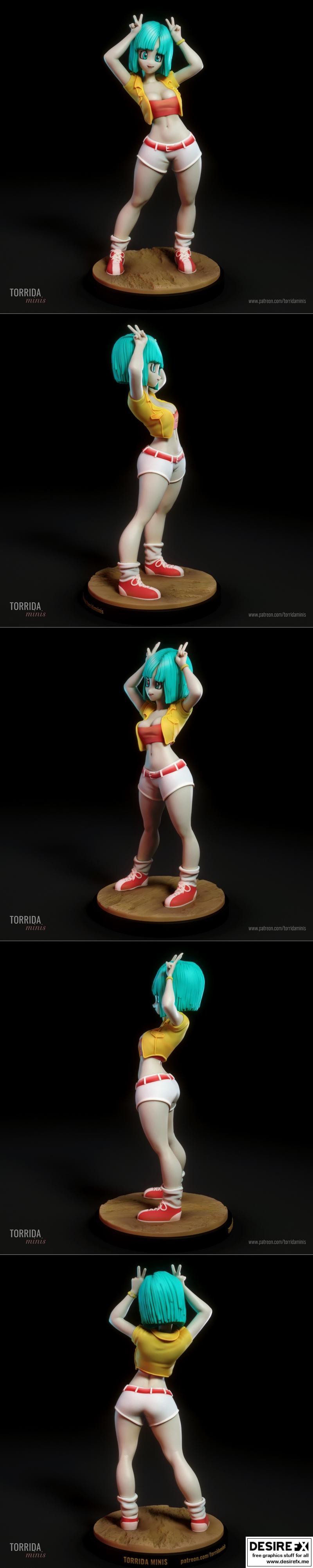 Bulma - 托里达迷你模型 - 3D打印雕塑|Bulma – Torrida Minis – 3D Print Model STL