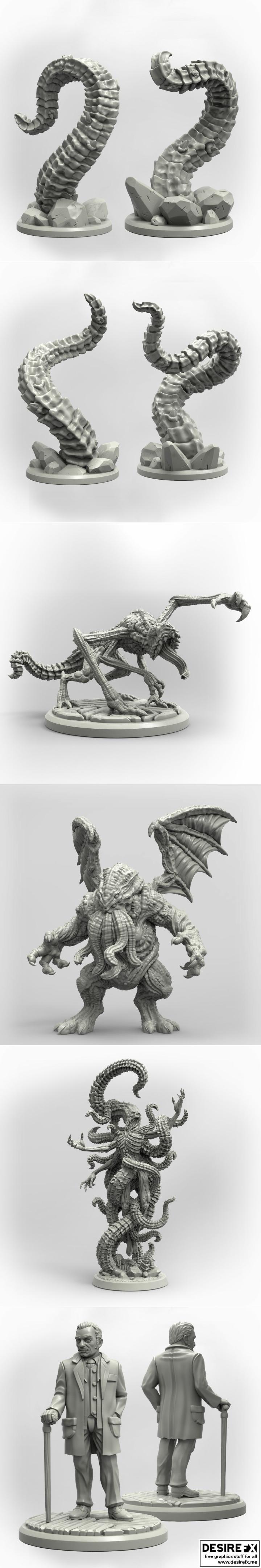 爬行混沌的追随者——3D打印模型|Acolytes of the Crawling Chaos – 3D Print Model STL